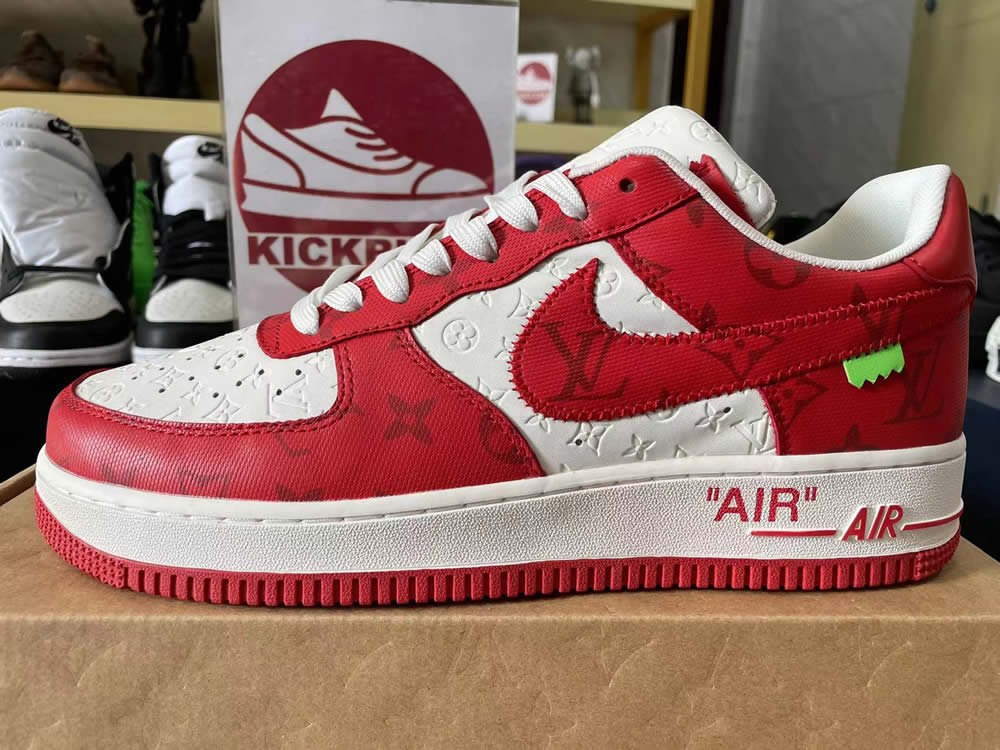 Louis Vuitton Air Force 1 Trainer Sneaker Red White 1a9va7 8 - www.kickbulk.co