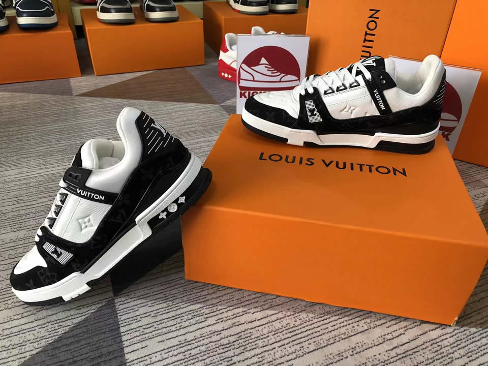 LOUIS VUITTON LV Trainer Hi 'Black White' 1A5QCH - KICKS CREW