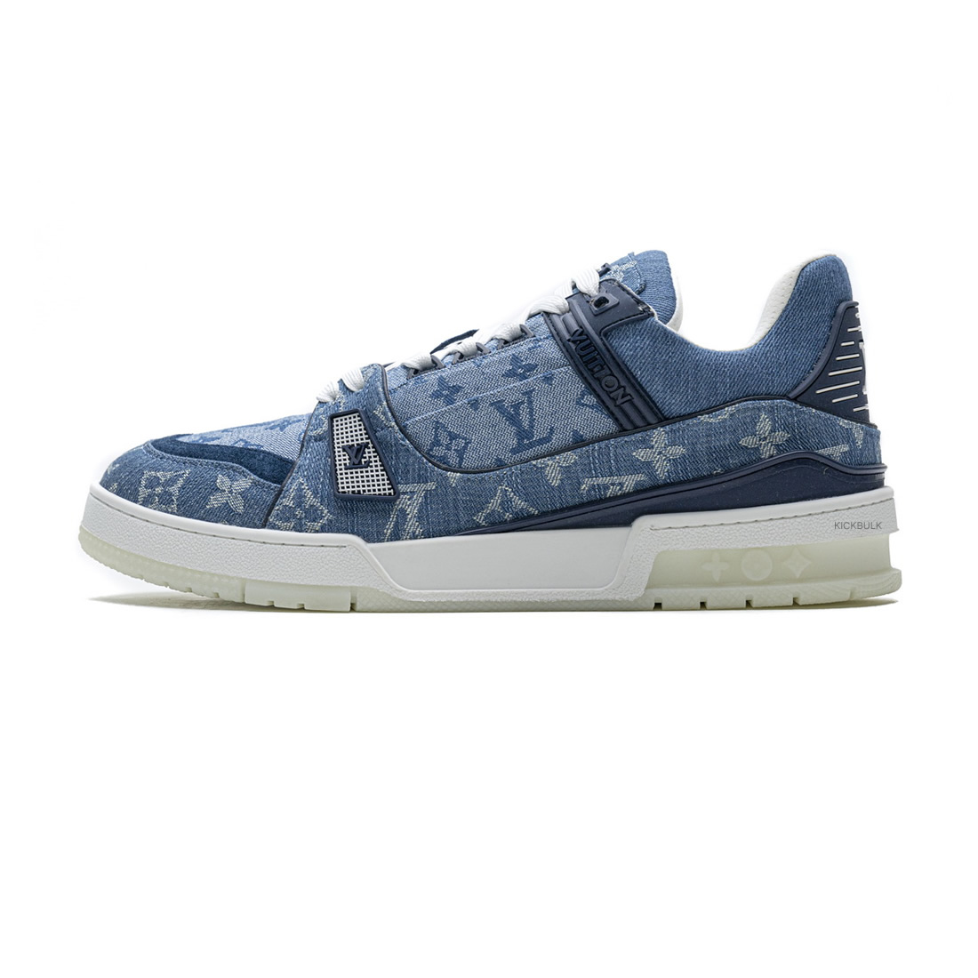 Louis Vuitton Blue Denim Trainer Sneaker 1 - www.kickbulk.co