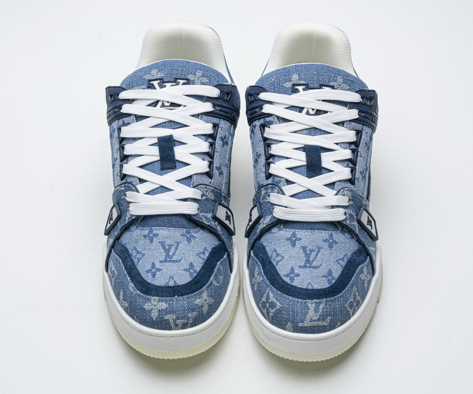 Louis Vuitton Blue Denim Trainer Sneaker 2 - www.kickbulk.co