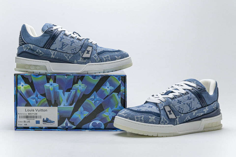 Louis Vuitton Blue Denim Trainer Sneaker 3 - www.kickbulk.co