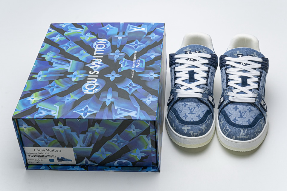 Louis Vuitton Blue Denim Trainer Sneaker 4 - www.kickbulk.co