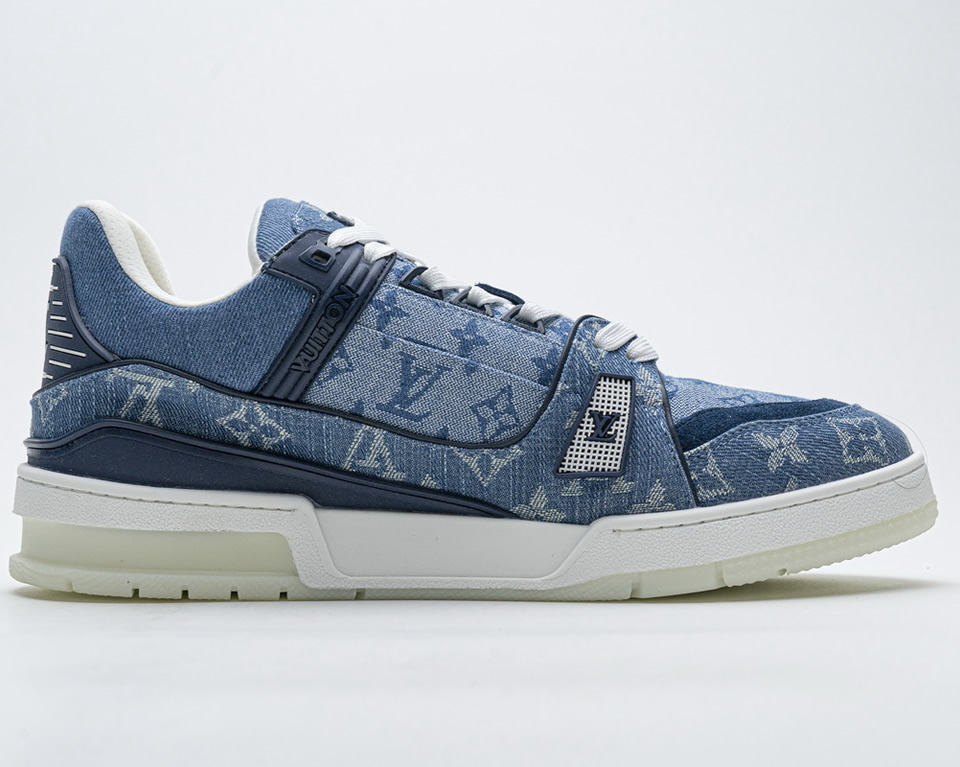 Louis Vuitton Blue Denim Trainer Sneaker 8 - www.kickbulk.co