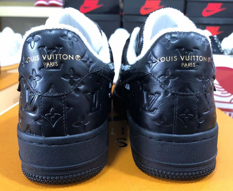 Louis Vuitton Air Force 1 Trainer Sneaker Black White Lk0223 10 - www.kickbulk.co