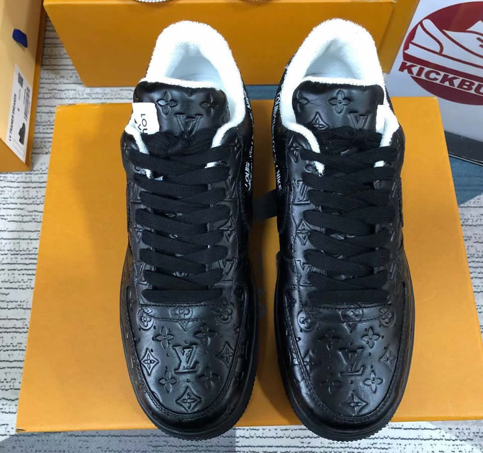 Louis Vuitton Air Force 1 Trainer Sneaker Black White Lk0223 2 - www.kickbulk.co