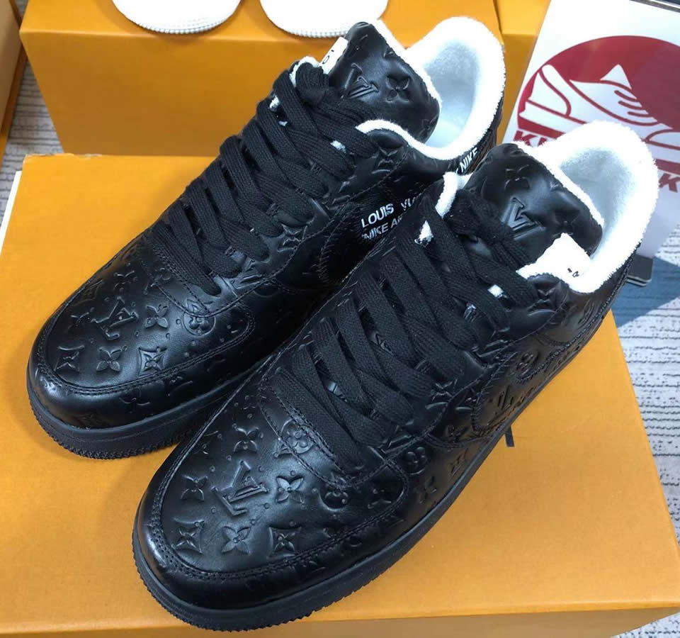 Louis Vuitton Air Force 1 Trainer Sneaker Black White Lk0223 3 - www.kickbulk.co