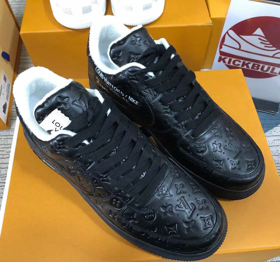 Louis Vuitton Air Force 1 Trainer Sneaker Black White Lk0223 4 - www.kickbulk.co