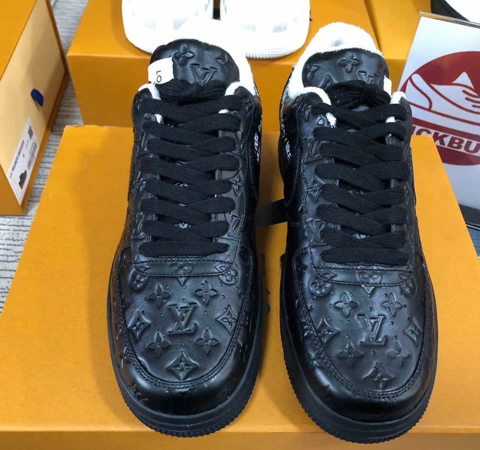 Louis Vuitton Air Force 1 Trainer Sneaker Black White Lk0223 5 - www.kickbulk.co