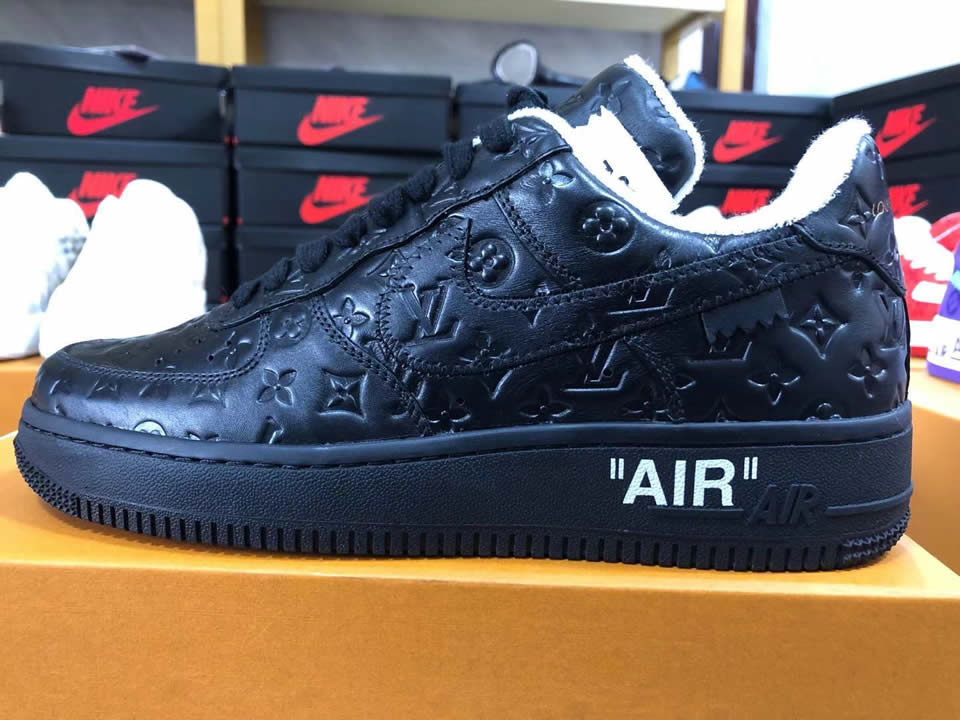 Louis Vuitton Air Force 1 Trainer Sneaker Black White Lk0223 6 - www.kickbulk.co