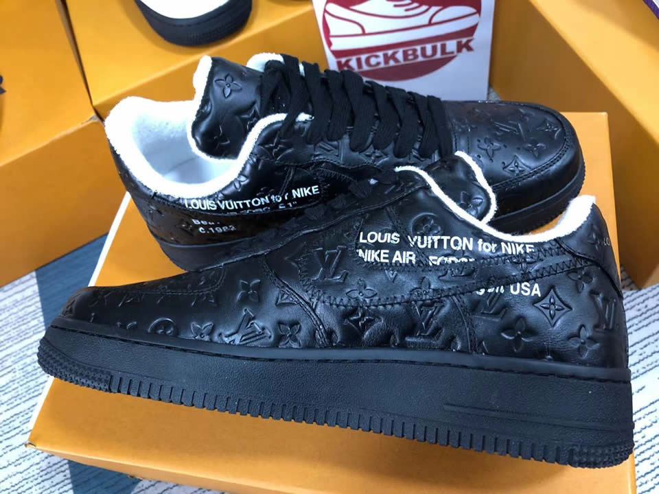 Louis Vuitton Air Force 1 Trainer Sneaker Black White Lk0223 9 - www.kickbulk.co
