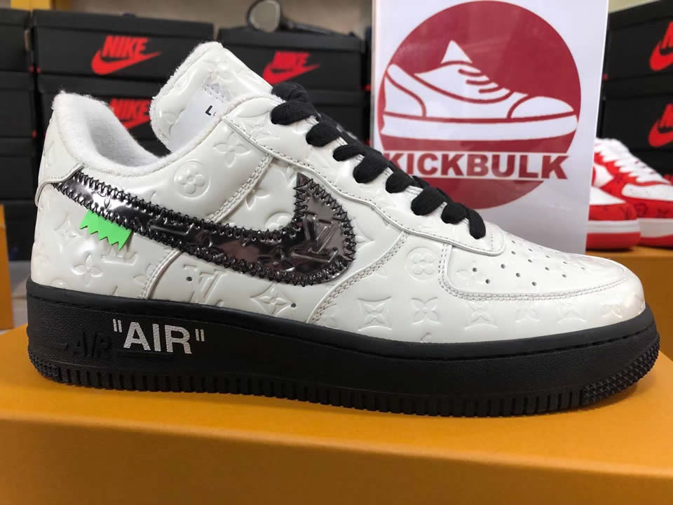 Louis Vuitton Air Force 1 Trainer Sneaker Black White Lk0225 2 - www.kickbulk.co