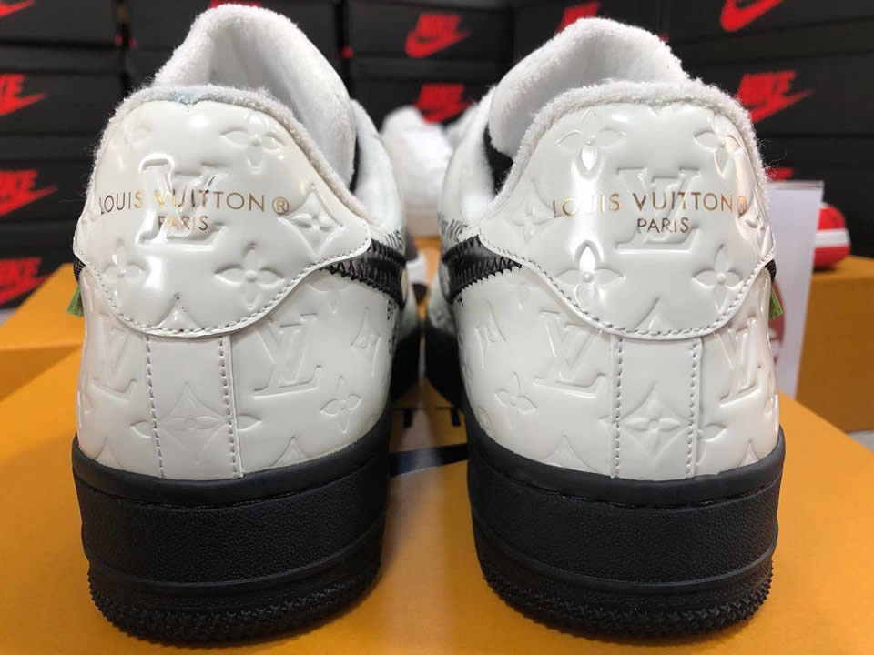 Louis Vuitton Air Force 1 Trainer Sneaker Black White Lk0225 6 - www.kickbulk.co