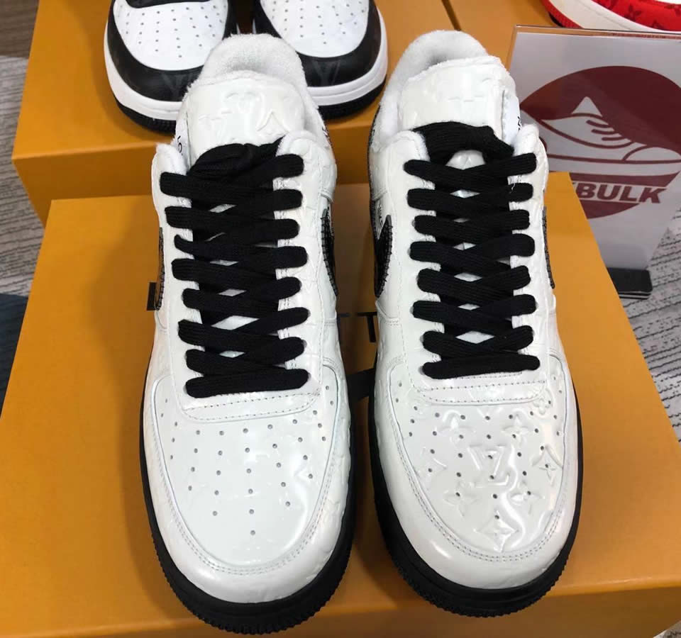 Louis Vuitton Air Force 1 Trainer Sneaker Black White Lk0225 7 - www.kickbulk.co