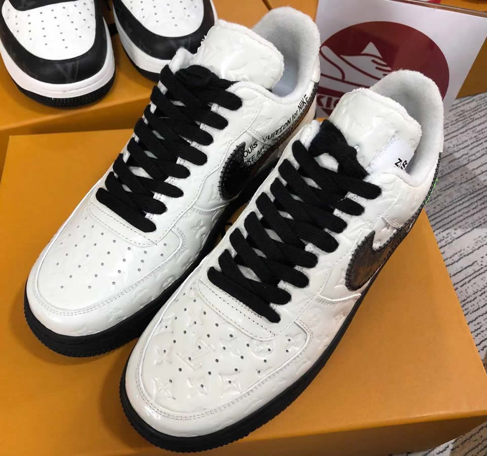 Louis Vuitton Air Force 1 Trainer Sneaker Black White Lk0225 8 - www.kickbulk.co