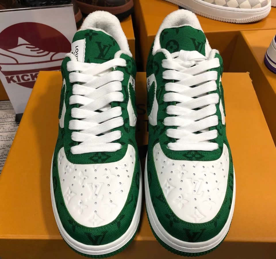 Louis Vuitton Air Force 1 Trainer Sneaker Green Lk0226 5 - www.kickbulk.co