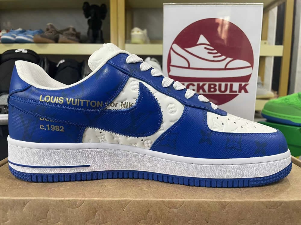 Louis Vuitton Air Force 1 Trainer Sneaker Blue White Lk0228 10 - www.kickbulk.co