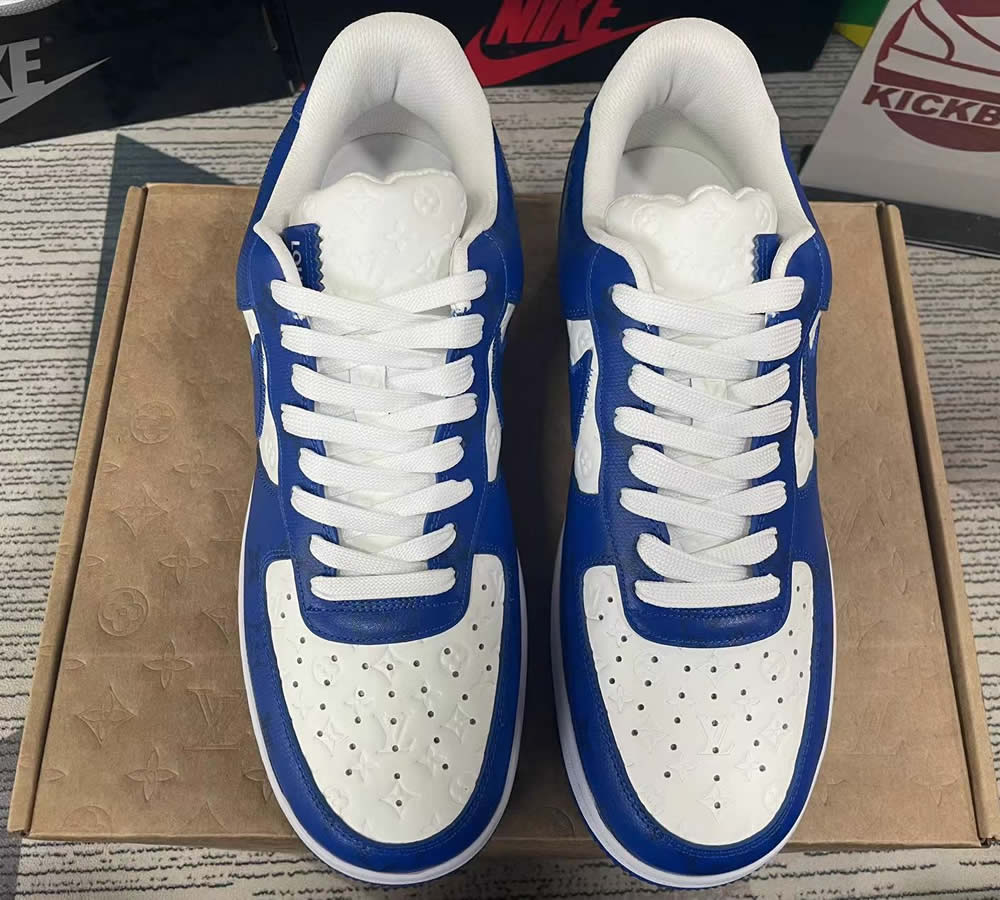 Louis Vuitton Air Force 1 Trainer Sneaker Blue White Lk0228 3 - www.kickbulk.co