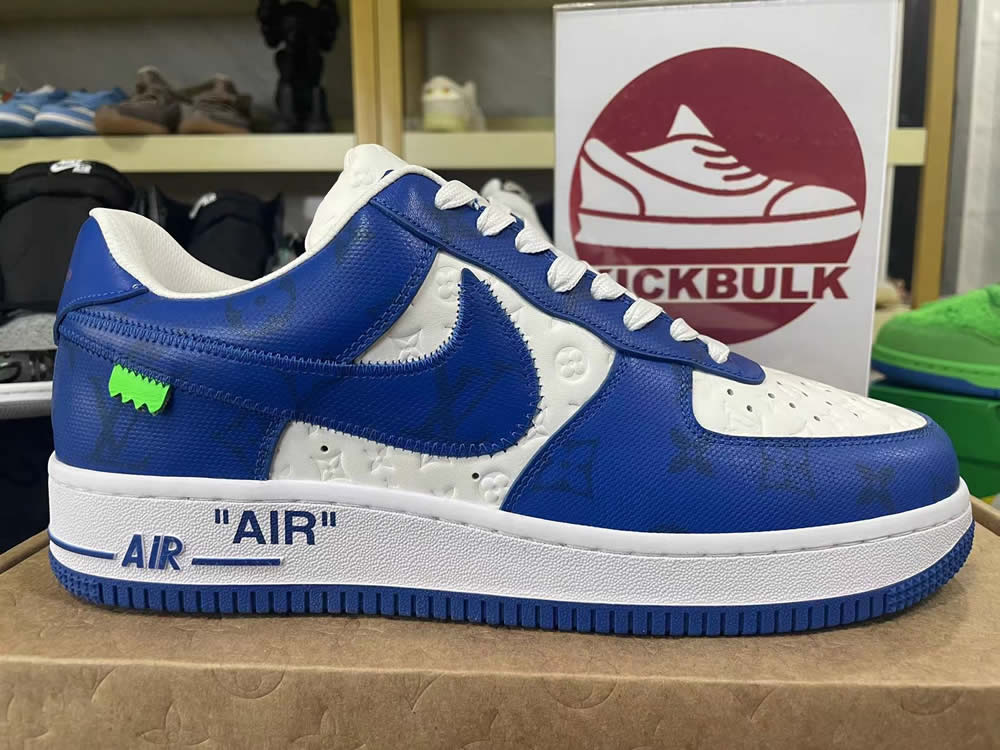 Louis Vuitton Air Force 1 Trainer Sneaker Blue White Lk0228 7 - www.kickbulk.co