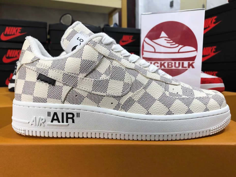 Louis Vuitton Air Force 1 Trainer Sneaker Black White Lk0229 3 - www.kickbulk.co