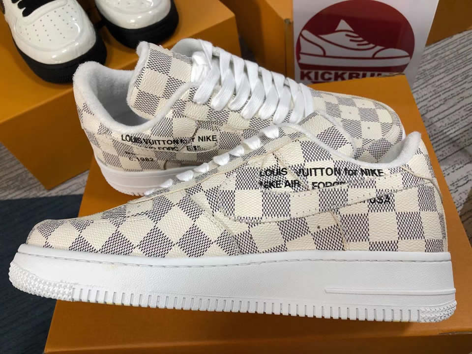 Louis Vuitton Air Force 1 Trainer Sneaker Black White Lk0229 6 - www.kickbulk.co