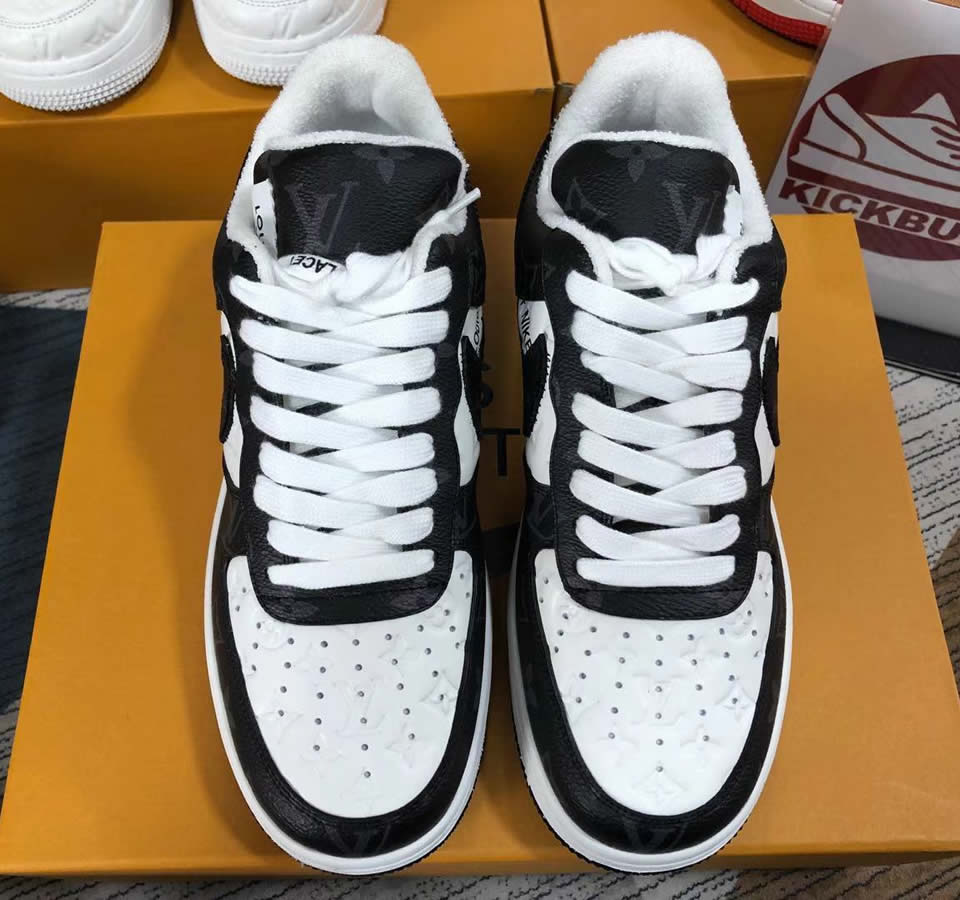 Louis Vuitton Air Force 1 Trainer Sneaker White Black Lk0236 2 - www.kickbulk.co