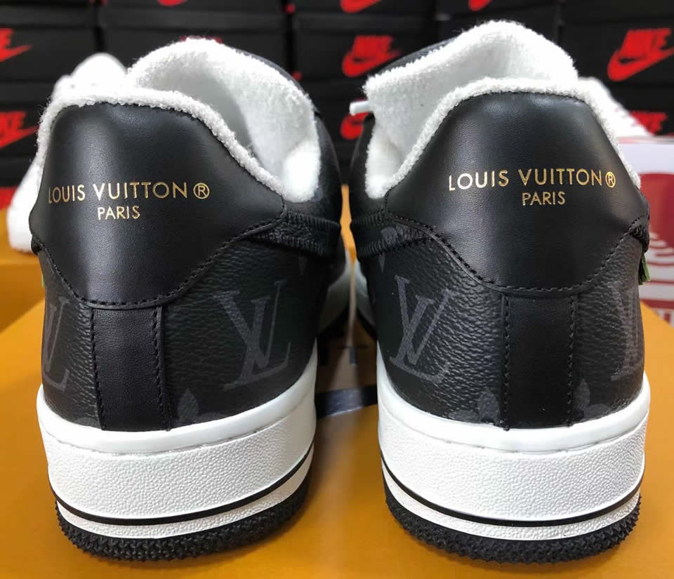Louis Vuitton Air Force 1 Trainer Sneaker White Black Lk0236 9 - www.kickbulk.co