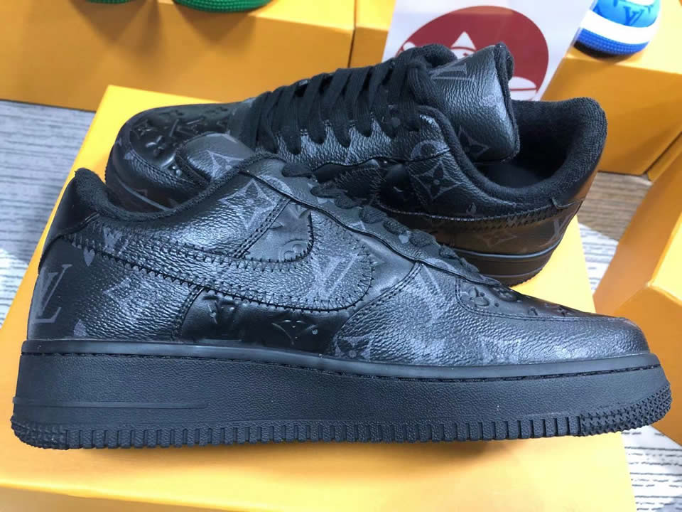 Louis Vuitton Air Force 1 Trainer Sneaker Black Lk0237 11 - www.kickbulk.co