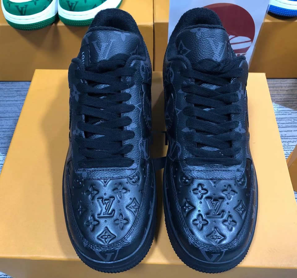 Louis Vuitton Air Force 1 Trainer Sneaker Black Lk0237 2 - www.kickbulk.co