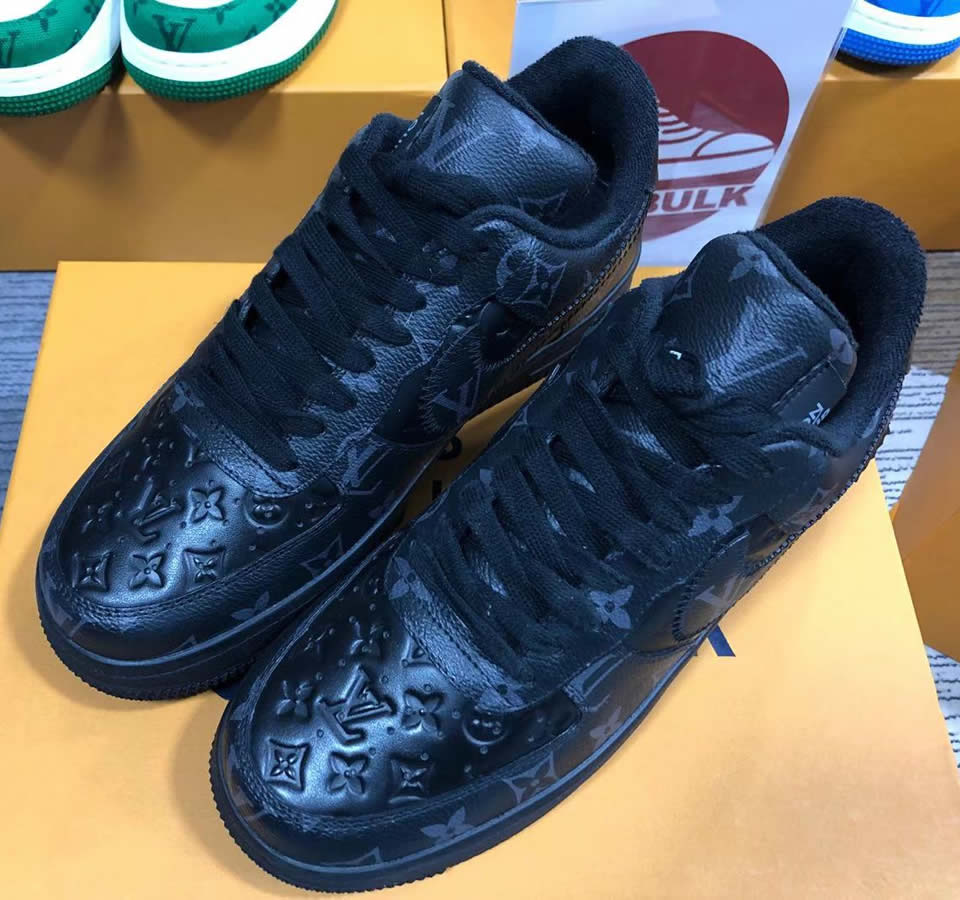 Louis Vuitton Air Force 1 Trainer Sneaker Black Lk0237 3 - www.kickbulk.co