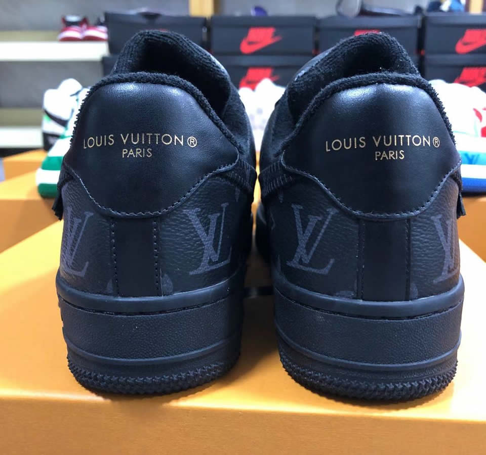 Louis Vuitton Air Force 1 Trainer Sneaker Black Lk0237 5 - www.kickbulk.co