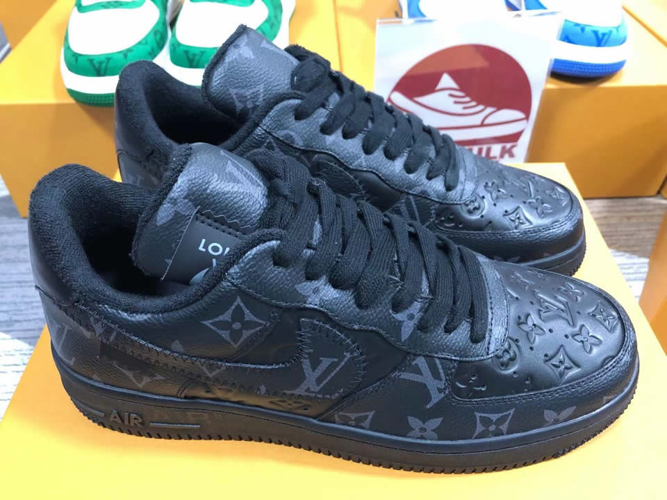 Louis Vuitton Air Force 1 Trainer Sneaker Black Lk0237 7 - www.kickbulk.co