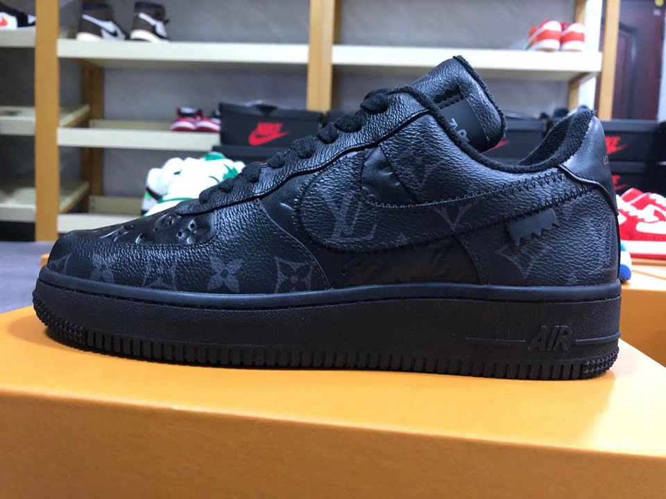 Louis Vuitton Air Force 1 Trainer Sneaker Black Lk0237 8 - www.kickbulk.co