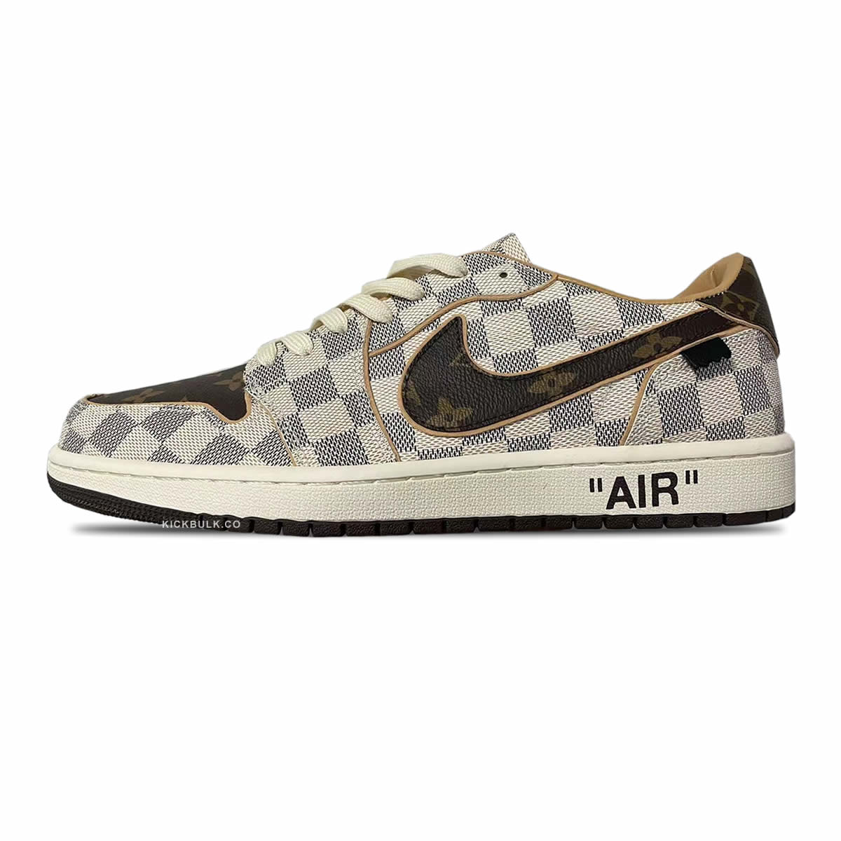 Louis Vuitton Air Force 1 Trainer Sneaker Off White Brown 1 - www.kickbulk.co