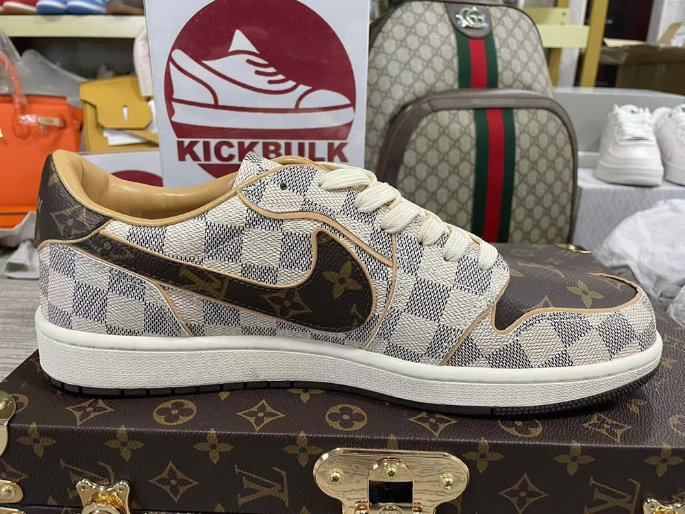 Louis Vuitton Air Force 1 Trainer Sneaker Off White Brown 11 - www.kickbulk.co