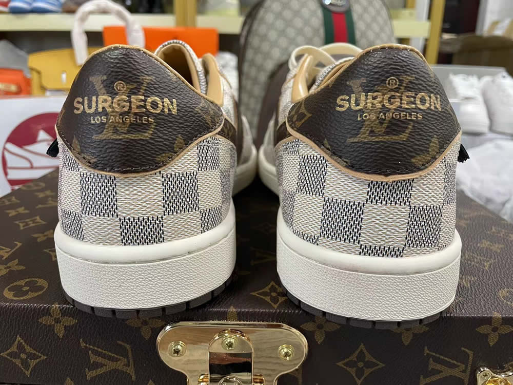 Louis Vuitton Air Force 1 Trainer Sneaker Off White Brown 7 - www.kickbulk.co