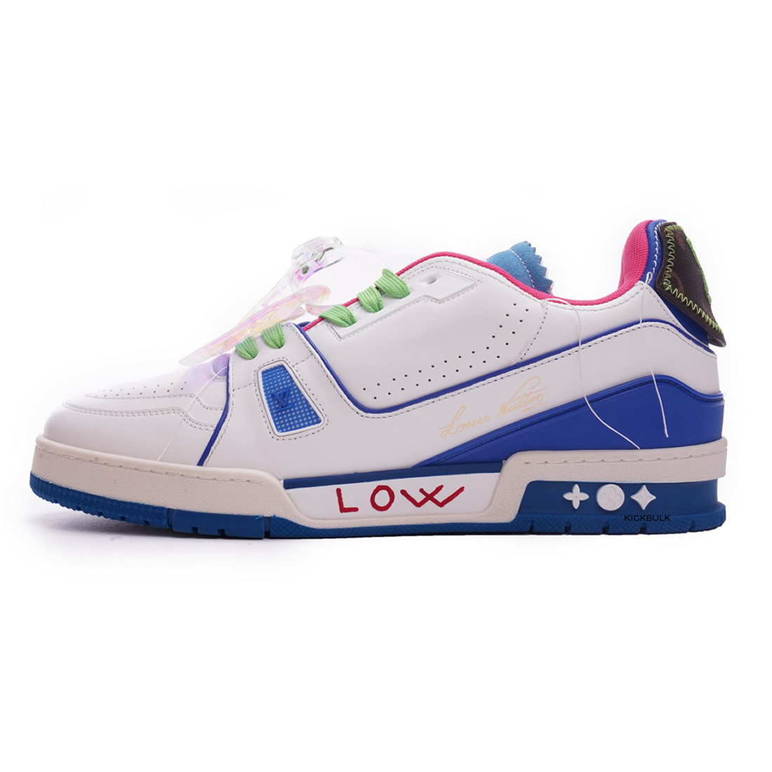 Louis Vuitton Trainer White Pink Blue Ms0223 1 - www.kickbulk.co