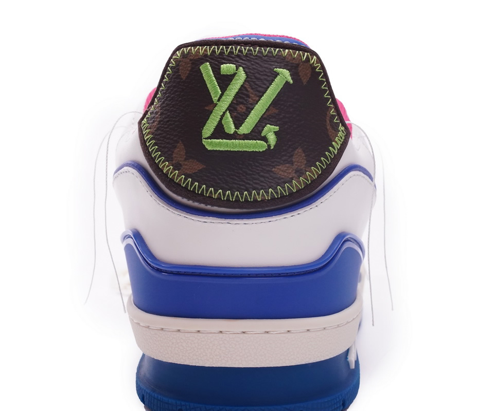 Louis Vuitton Trainer White Pink Blue Ms0223 12 - www.kickbulk.co