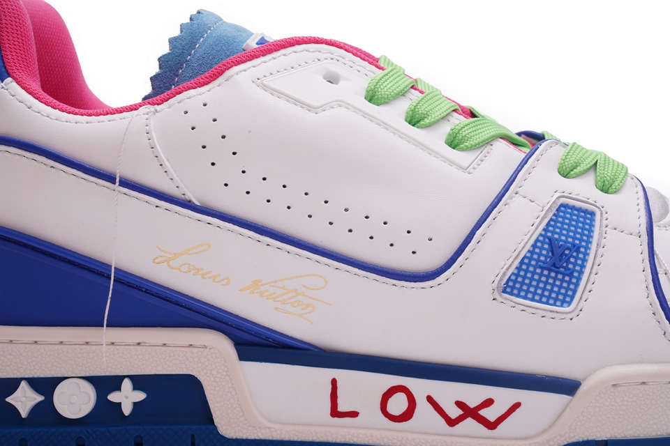 Louis Vuitton Trainer White Pink Blue Ms0223 13 - www.kickbulk.co