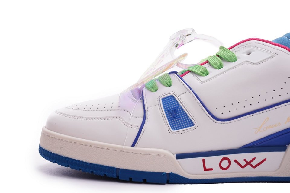 Louis Vuitton Trainer White Pink Blue Ms0223 9 - www.kickbulk.co