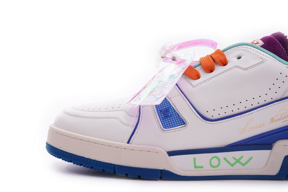 Louis Vuitton Trainer White Green Purple Ms0225 10 - www.kickbulk.co