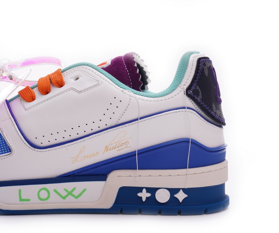 Louis Vuitton Trainer White Green Purple Ms0225 12 - www.kickbulk.co