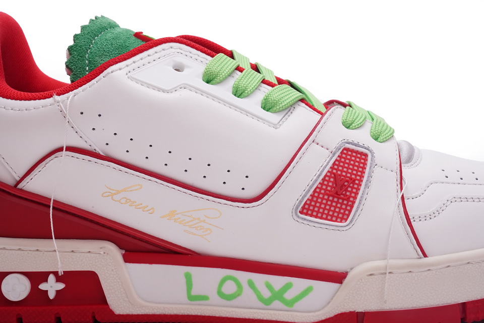 Louis Vuitton Trainer White Red Green Ms0226 13 - www.kickbulk.co