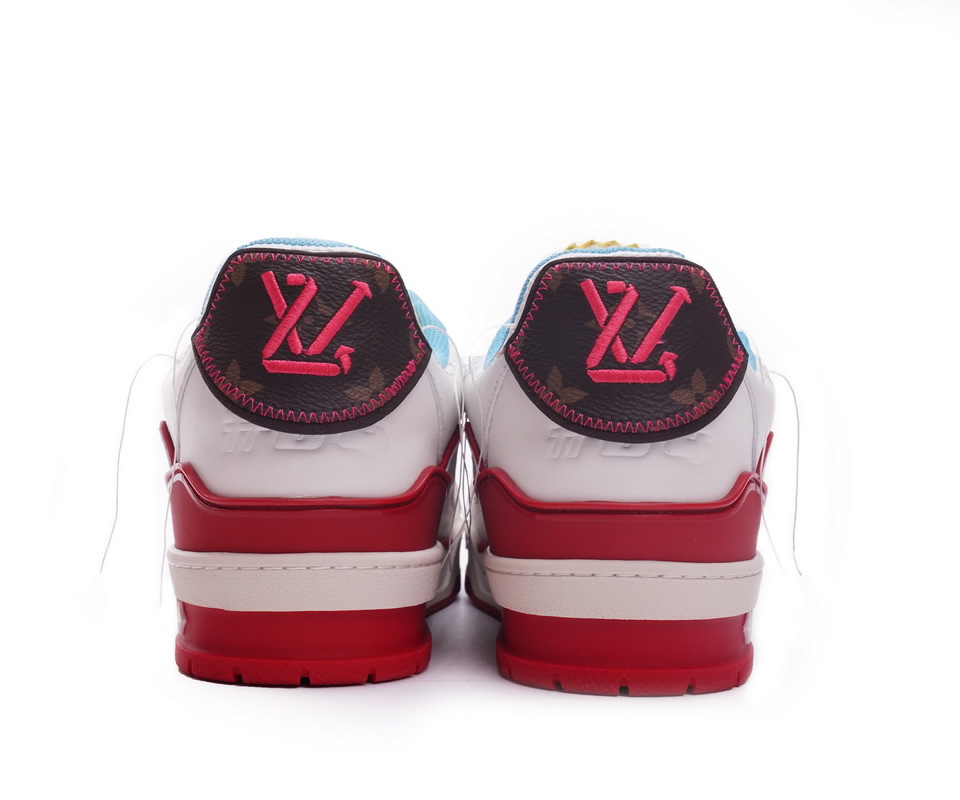 Louis Vuitton Trainer White Blue Yellow Ms0227 4 - www.kickbulk.co