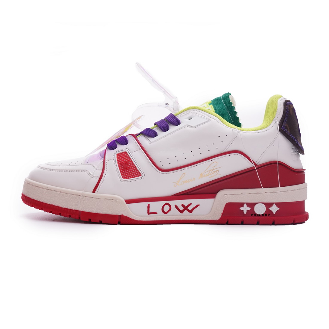 Louis Vuitton Trainer White Yellow Green Ms0229 1 - www.kickbulk.co