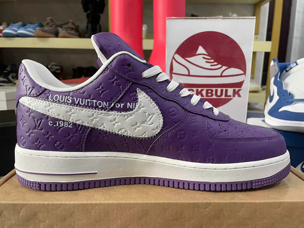 Louis Vuitton Nike Air Force 1 Purple Ms0232 10 11 - www.kickbulk.co