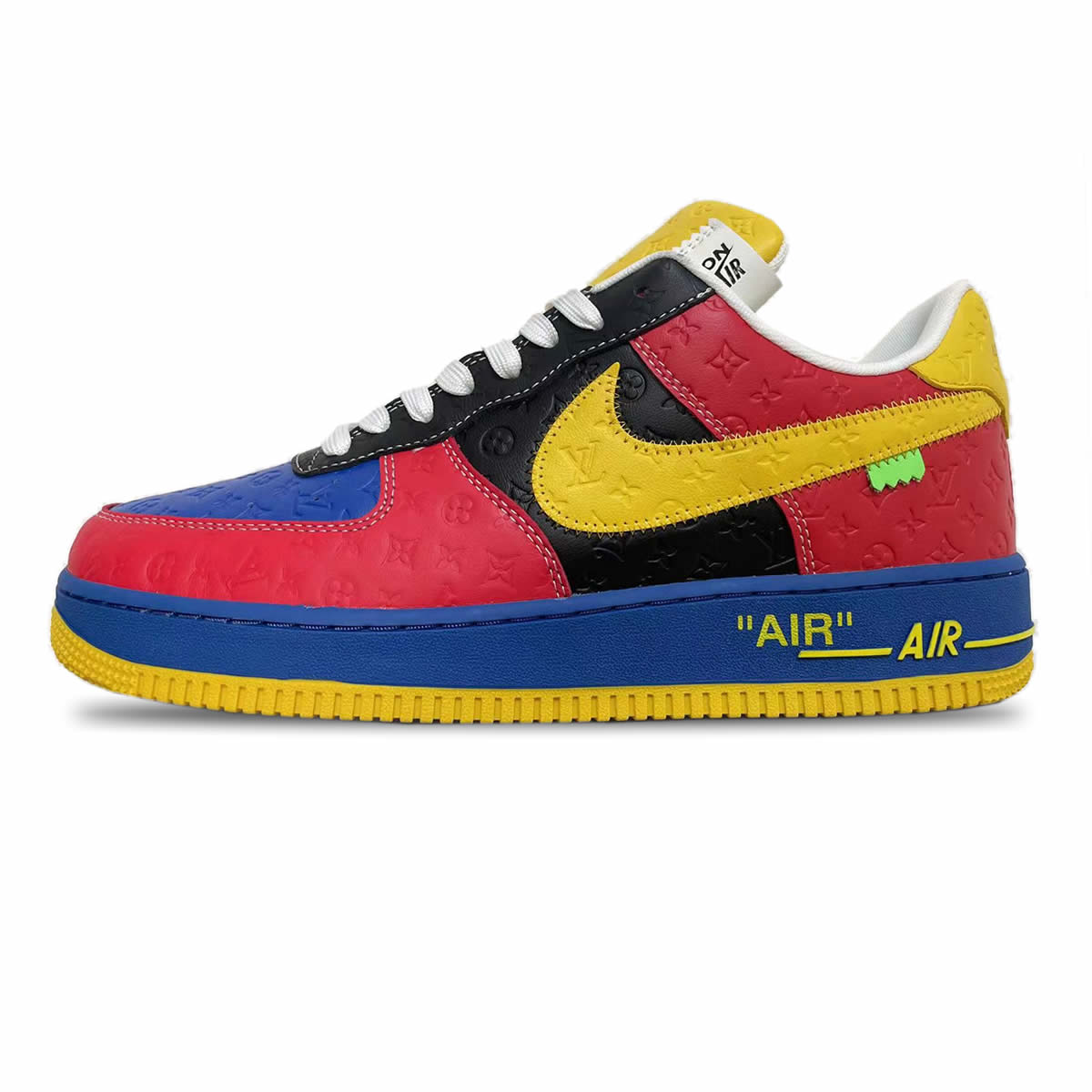 Louis Vuitton Nike Air Force 1 Red Yelow Ms0232 11 1 - www.kickbulk.co