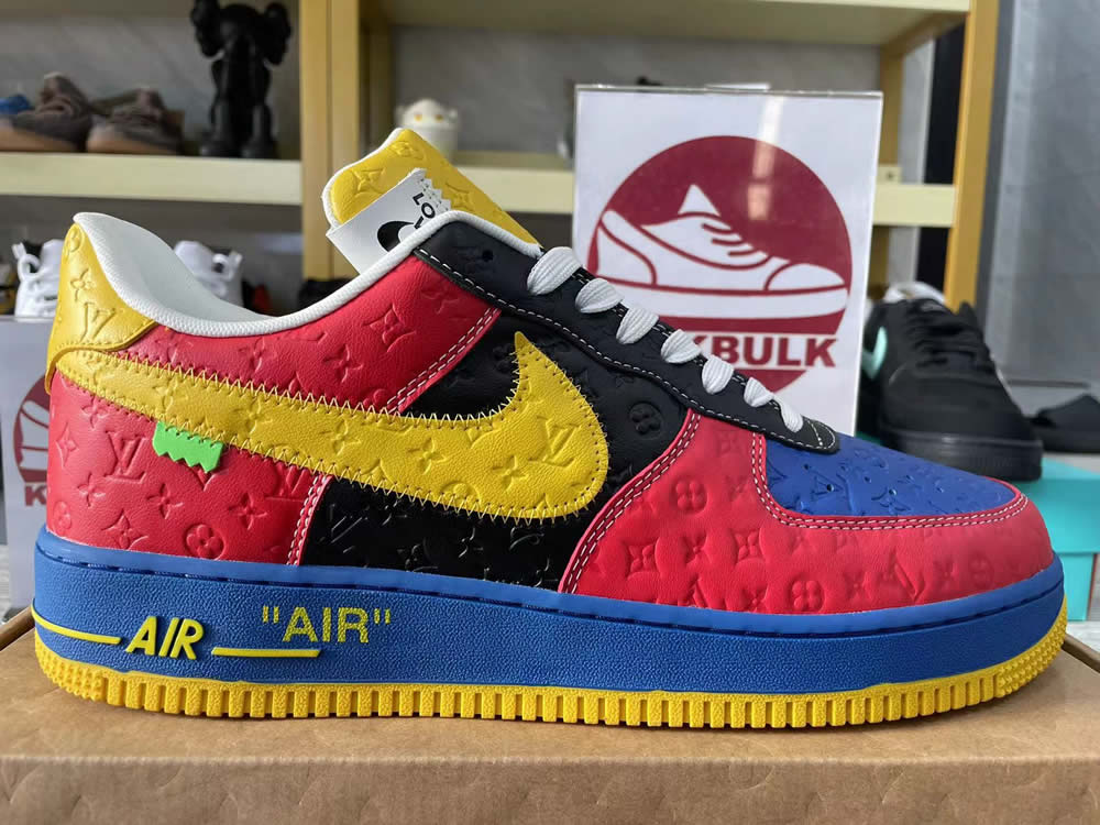 Louis Vuitton Nike Air Force 1 Red Yelow Ms0232 11 6 - www.kickbulk.co