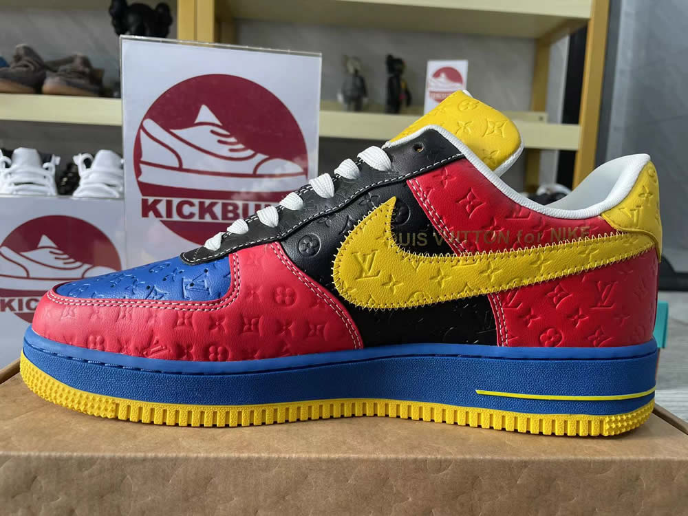 Louis Vuitton Nike Air Force 1 Red Yelow Ms0232 11 7 - www.kickbulk.co