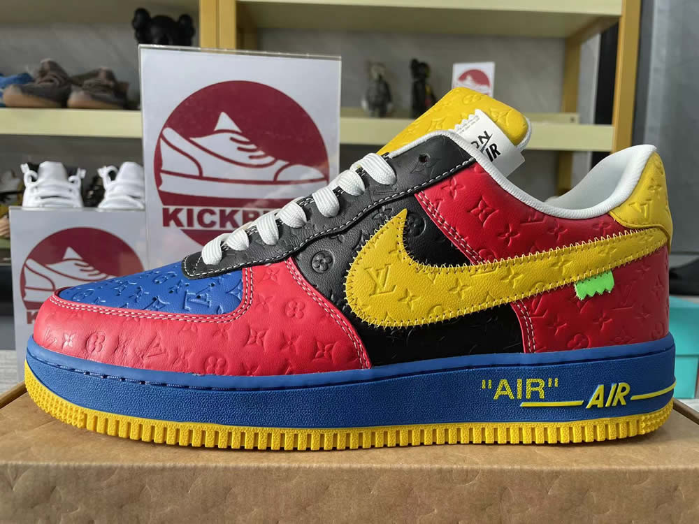 Louis Vuitton Nike Air Force 1 Red Yelow Ms0232 11 8 - www.kickbulk.co