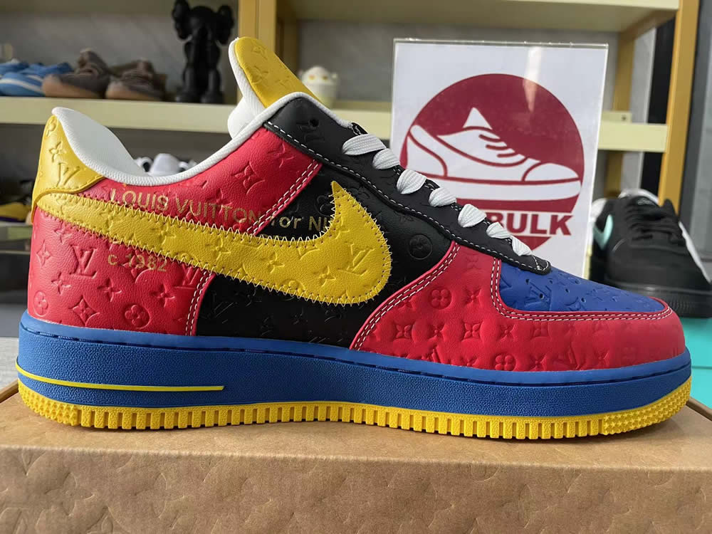 Louis Vuitton Nike Air Force 1 Red Yelow Ms0232 11 9 - www.kickbulk.co